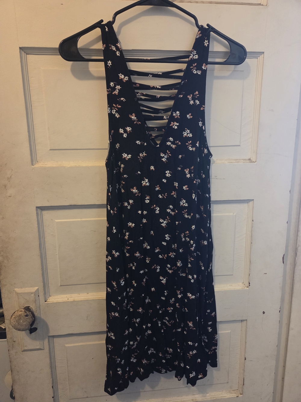 Rue21 Black Floral Strappy Back Sundress